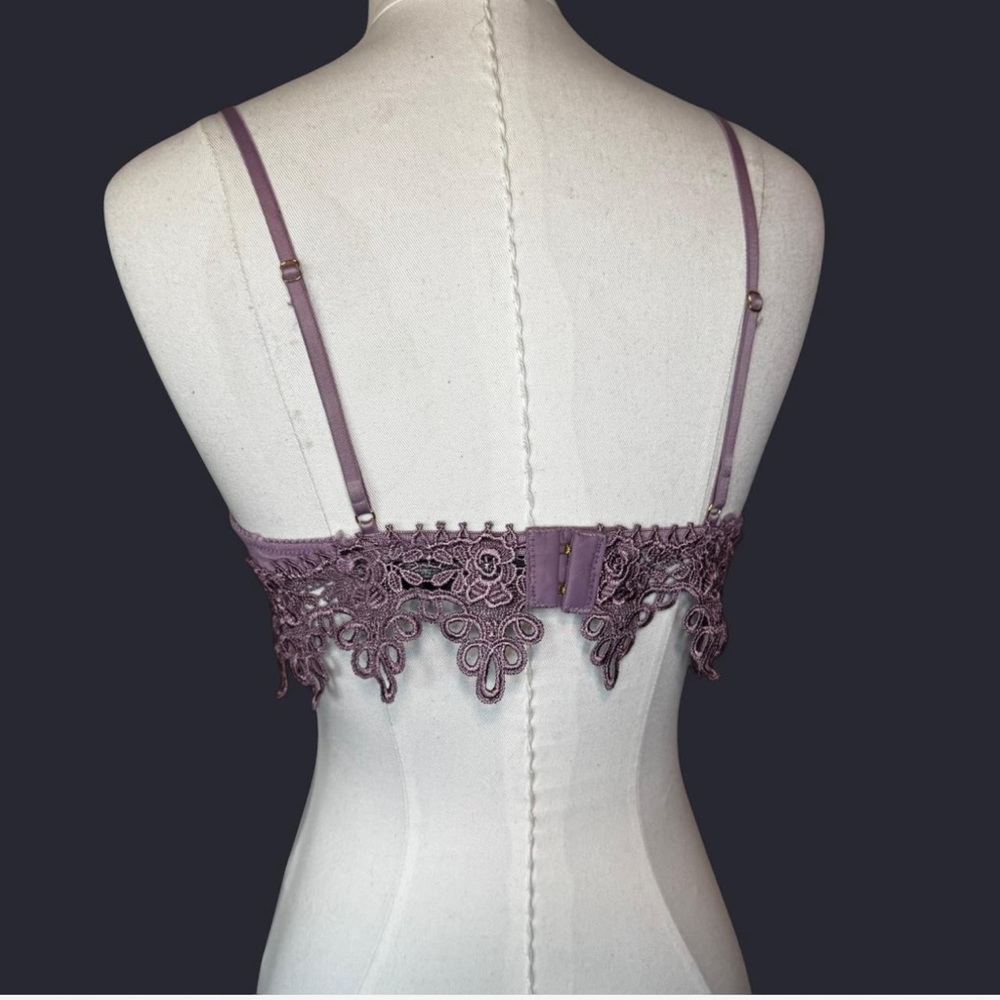 Urban Outfitters Out From Under Lavender Lace Bralette lightweight coquette - Picture 4 of 7